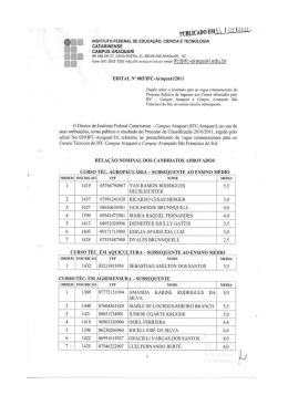 Edital 005/IFC-Araquari/2011