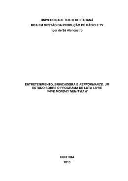 entretenimento, brincadeira e performance - TCC On-line