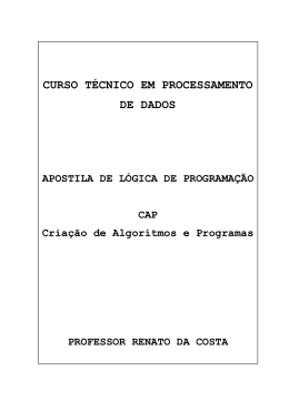 APOSTILA DE L&Oacute;GICA DE PROGRAMA&Ccedil;&Atilde;O