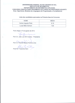 Resultado 1&deg; fase