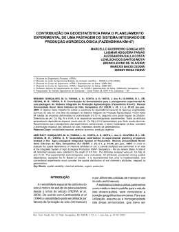 Contribuição da geoestatística para o planejamento