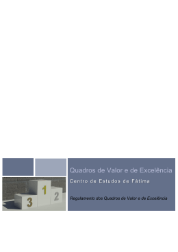 Quadros de Valor e de Excel&ecirc;ncia