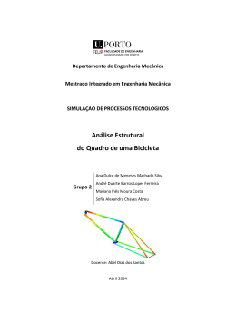 An&aacute;lise Estrutural do Quadro de uma Bicicleta
