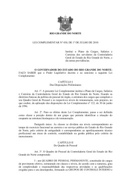 Lei Comp. n&ordm; 430, de 01/07/2010 - Assembleia Legislativa do Rio