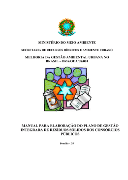 Manual Para Elaboração Do Plano De Gestão Integrada De