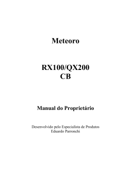 QX 200 CB - Manual do Proprietário