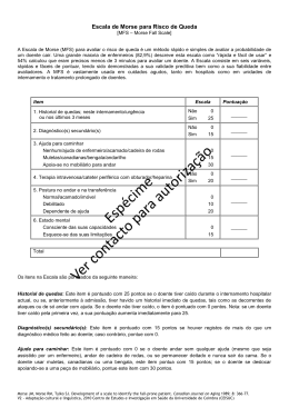 Escala de Morse para Risco de Queda