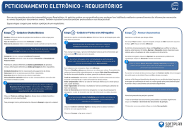 Passo a passo para o Peticionamento Eletr&ocirc;nico &ndash; Requisit&oacute;rios
