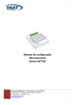 Gertec MT720 - DSAT Sistemas