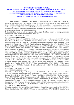 ED SEC GDF 6 2001 result final prova pr&aacute;tico-oral e