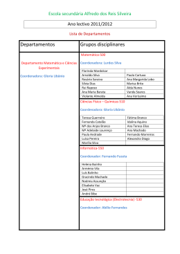 Departamentos Grupos disciplinares