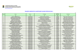 Resultado alunos especiais. - CCHLA