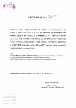 Defesa de provas do 2&ordm; Ciclo de Van&eacute;ria Paula Sousa Martins