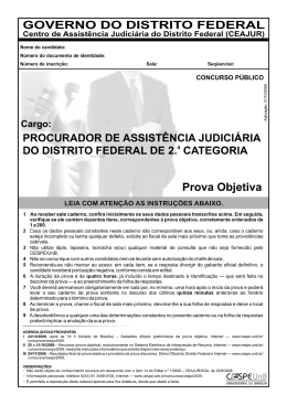 Prova modelo - CESPE / UnB