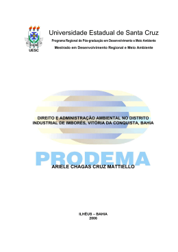 direito e administra&ccedil;&atilde;o ambiental no distrito industrial de