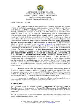 GOVERNO DO ESTADO DO ACRE Secretaria de Estado da Gest&atilde;o