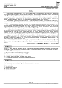 ESTADO DO ACRE - SGA Concurso Público – 2009 Tipo 1