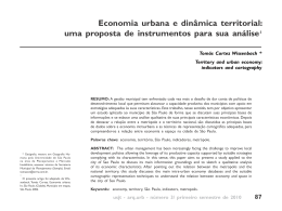 Economia urbana e dinâmica territorial