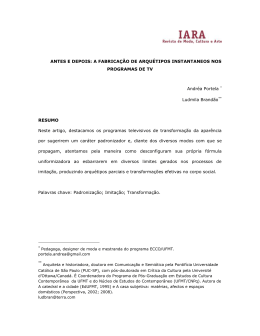 a fabrica&ccedil;&atilde;o de arqu&eacute;tipos instantaneos nos