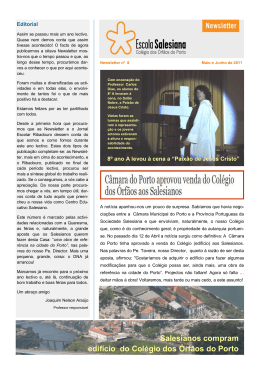 Newsletter n.º 8 - Maio / Junho de 2011