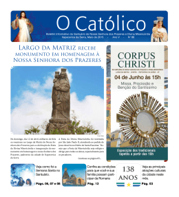 Edição Nº86 01/05/2015 - Santuário Nossa Senhora dos Prazeres