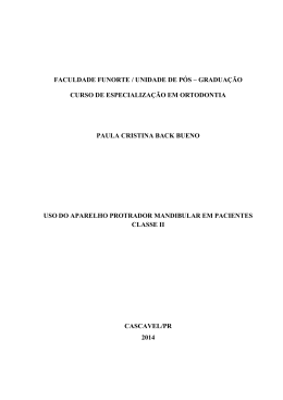 uso do aparelho protrador mandibular em pacientes classe ii