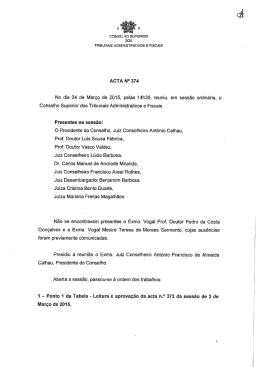 Sess&atilde;o de 24 de Mar&ccedil;o de 2015 - Conselho Superior dos Tribunais