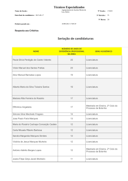 Seria&ccedil;&atilde;o de candidaturas - Escola Secund&aacute;ria de Santa Maria