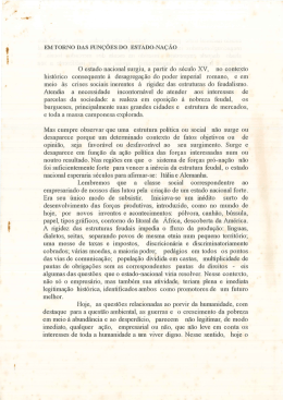 O estado nacional surgiu, a partir do século XV, no corrtexto