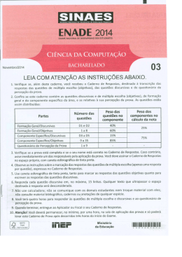 prova do enade - bcc - Departamento de Sistemas e Computa&ccedil;&atilde;o
