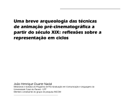 Uma breve arqueologia das t&eacute;cnicas de anima&ccedil;&atilde;o pr&eacute;