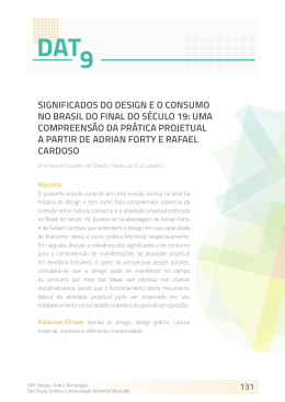 significados do design e o consumo no brasil do final do s&eacute;culo 19