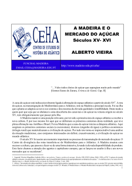 A MADEIRA E O MERCADO DO A&Ccedil;&Uacute;CAR S&eacute;culos XV