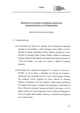 PROPOSTA CoNcRETA DE REoRGANIzAÇÃo ADMINISTRATIVA