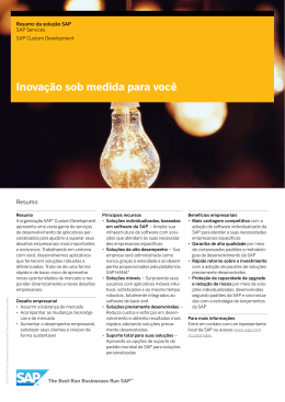 Inova&ccedil;&atilde;o sob medida para voc&ecirc;