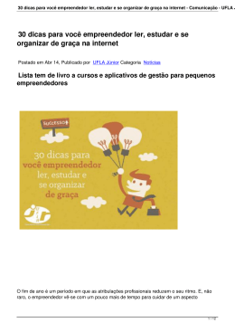 30 dicas para voc&ecirc; empreendedor ler, estudar e se organizar de