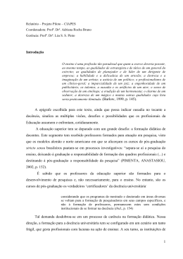 1 Introdu&ccedil;&atilde;o A ep&iacute;grafe escolhida para este texto, ainda que