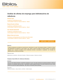 An&aacute;lise de ofertas de emprego para bibliotec&aacute;rios de refer&ecirc;ncia