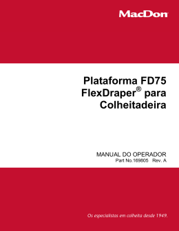 Plataforma FD75 FlexDraper para Colheitadeira