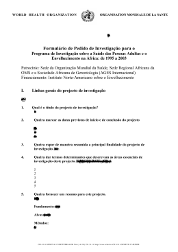 Formul&aacute;rio de Pedido de Investiga&ccedil;&atilde;o para o