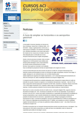 ° CURSOS ACI H Boa pedida para este verao