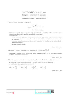 Teorema de Bolzano - Matem&aacute;tica? Absolutamente!