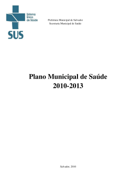 Plano Municipal de Saúde 2010-2013