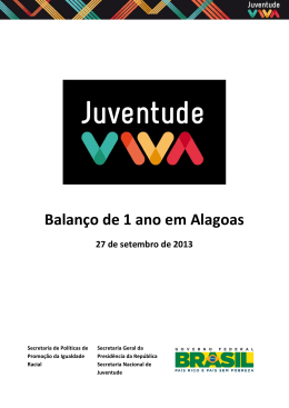 Balanço da Juventude Viva em Alagoas