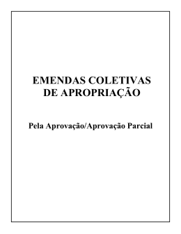 EMENDAS COLETIVAS DE APROPRIA&Ccedil;&Atilde;O