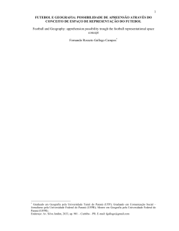 1 FUTEBOL E GEOGRAFIA: POSSIBILIDADE DE