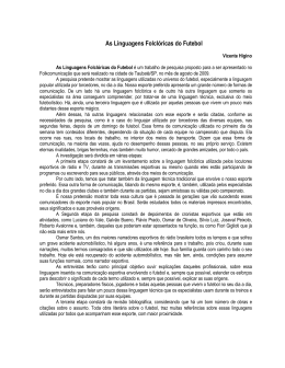 As Linguagens Folcl&oacute;ricas do Futebol
