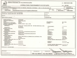 ANA?&ldquo; LICEN&Ccedil;A PARA FUNCIONAMENTO DE