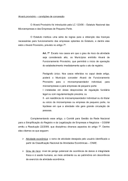 Alvar&aacute; provis&oacute;rio &ndash; condi&ccedil;&otilde;es de concess&atilde;o O Alvar&aacute;