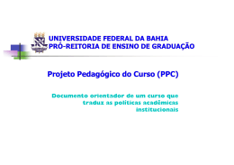 Orientações para elaboração do Projeto Pedagógico [Modo de